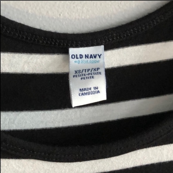 Old Navy Tank Dress Fit and Flare Striped Black and White - Picture 8 of 10